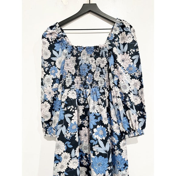 Linen Daydream Dress in Zinnia Floral - Small