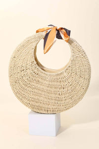 Round Straw Braided Circle Bag