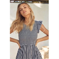 Abbie Dress in Black Gingham -2