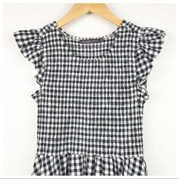 Abbie Dress in Black Gingham -2