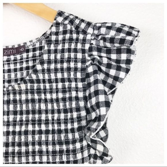 Abbie Dress in Black Gingham -2