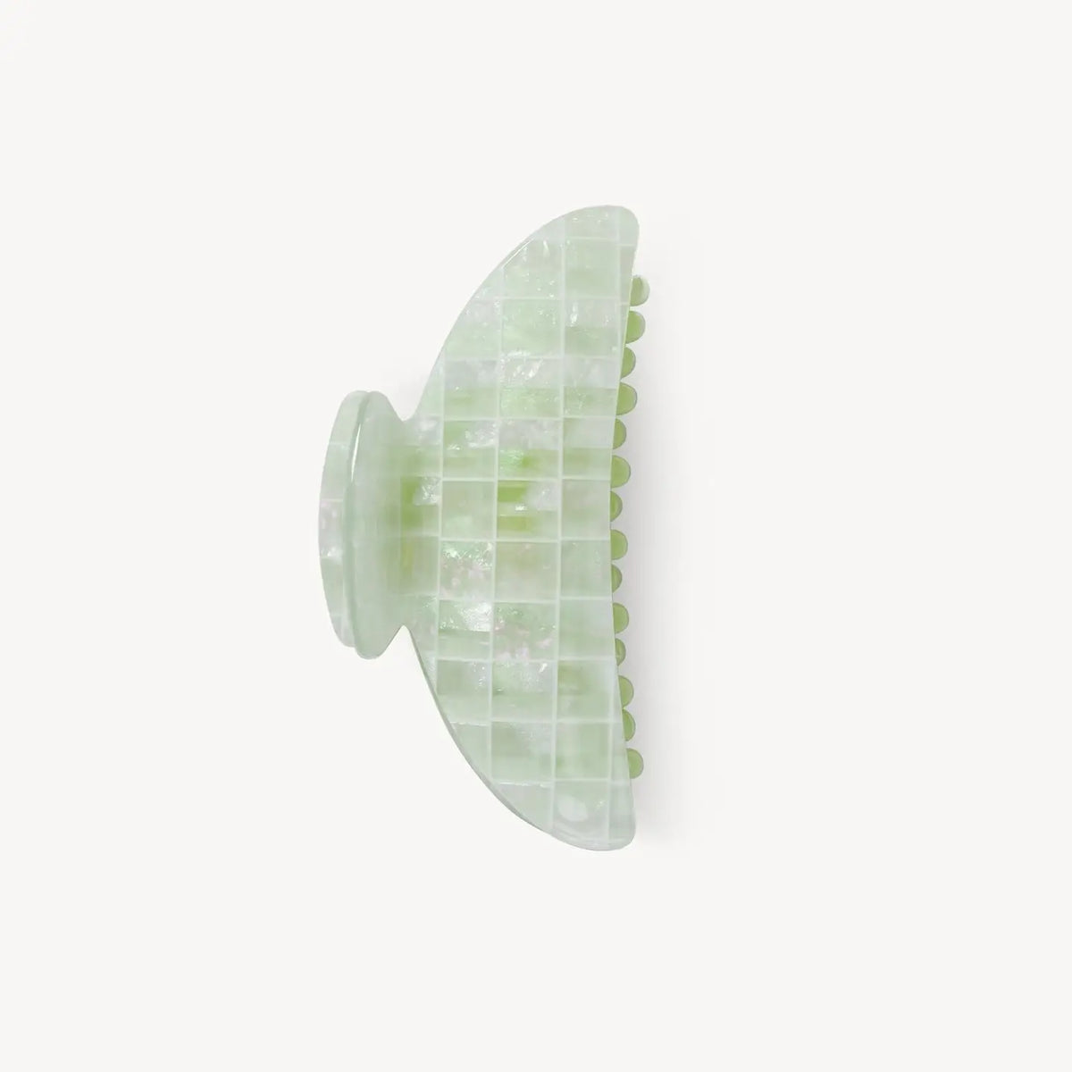 Midi Heirloom Claw in Mint Shell Checker