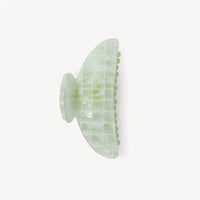 Midi Heirloom Claw in Mint Shell Checker