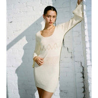 Penny Long Sleeve Dress in Ivory Size M/L