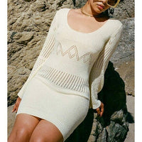 Penny Long Sleeve Dress in Ivory Size M/L