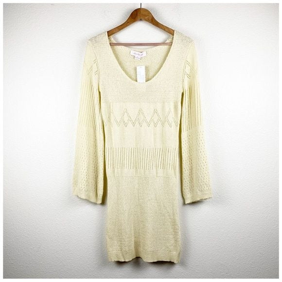 Penny Long Sleeve Dress in Ivory Size M/L