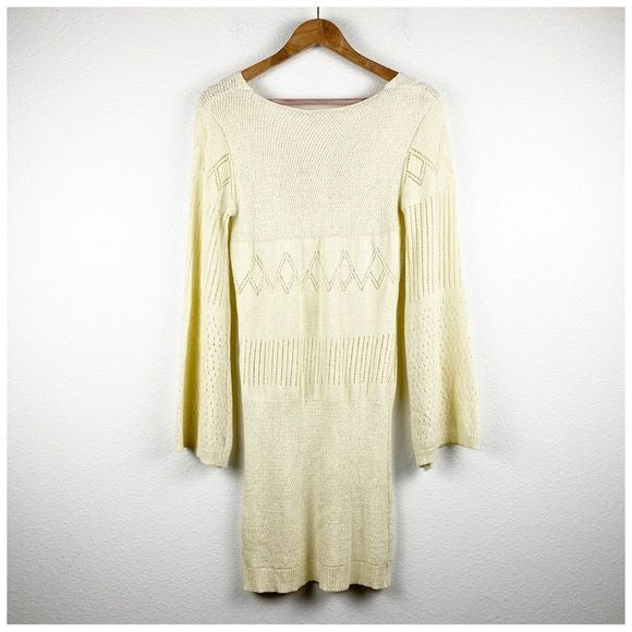 Penny Long Sleeve Dress in Ivory Size M/L