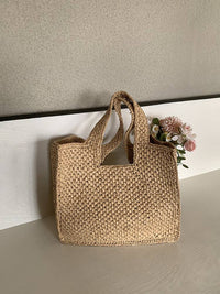 Straw Woven Handmade Beach Tote Bag