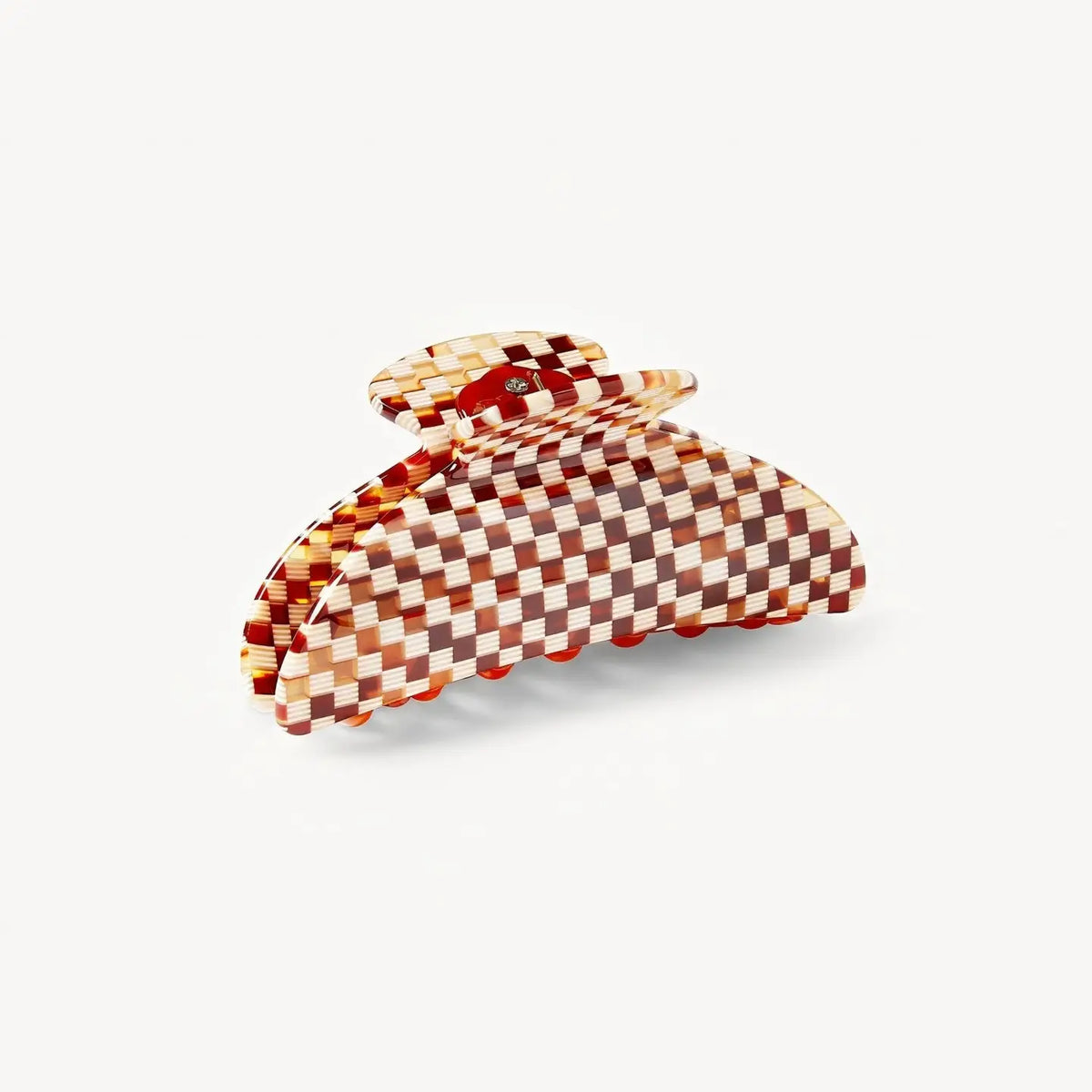 Midi Heirloom Claw in Tortoise Checker