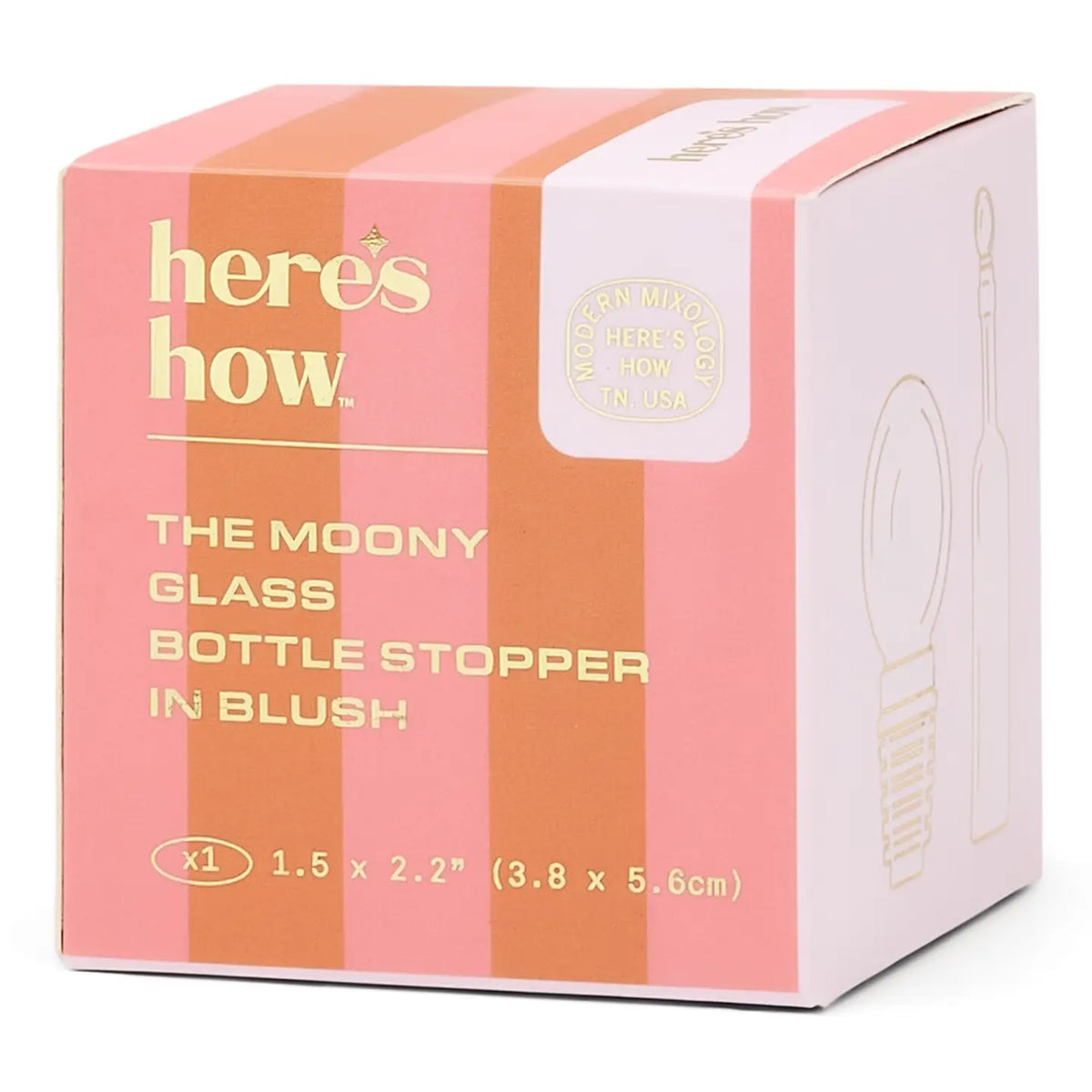 The Moony Glass Bottle Stopper - Blush