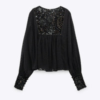 Addison Top Mixed Black Gingham Size Small