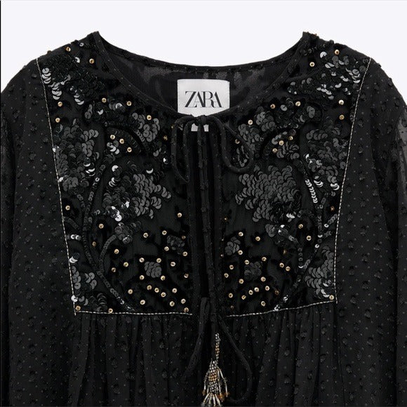 Addison Top Mixed Black Gingham Size Small