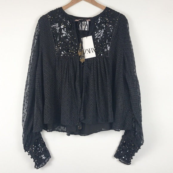 Addison Top Mixed Black Gingham Size Small