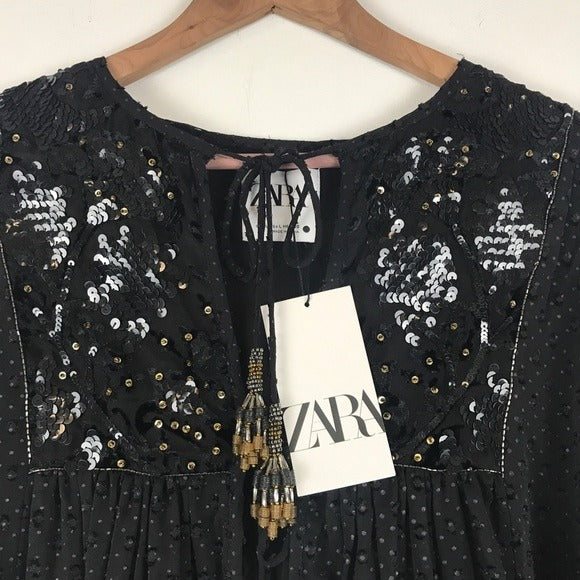 Addison Top Mixed Black Gingham Size Small