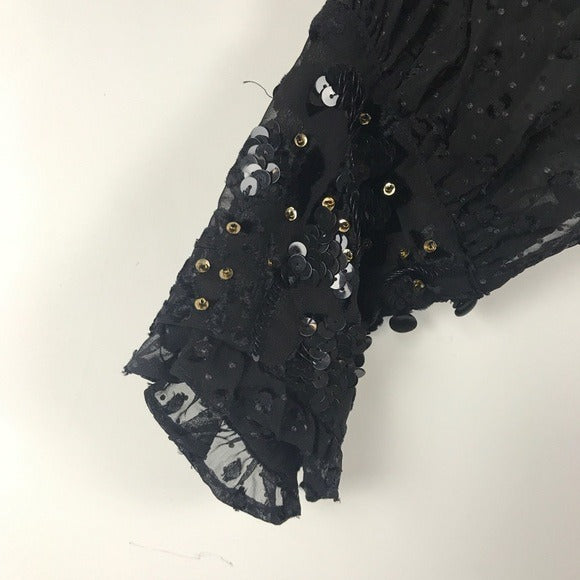 Addison Top Mixed Black Gingham Size Small
