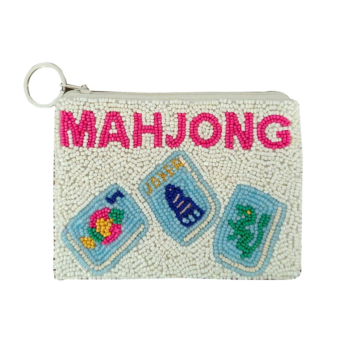 Mahjong Beaded Coin Purse