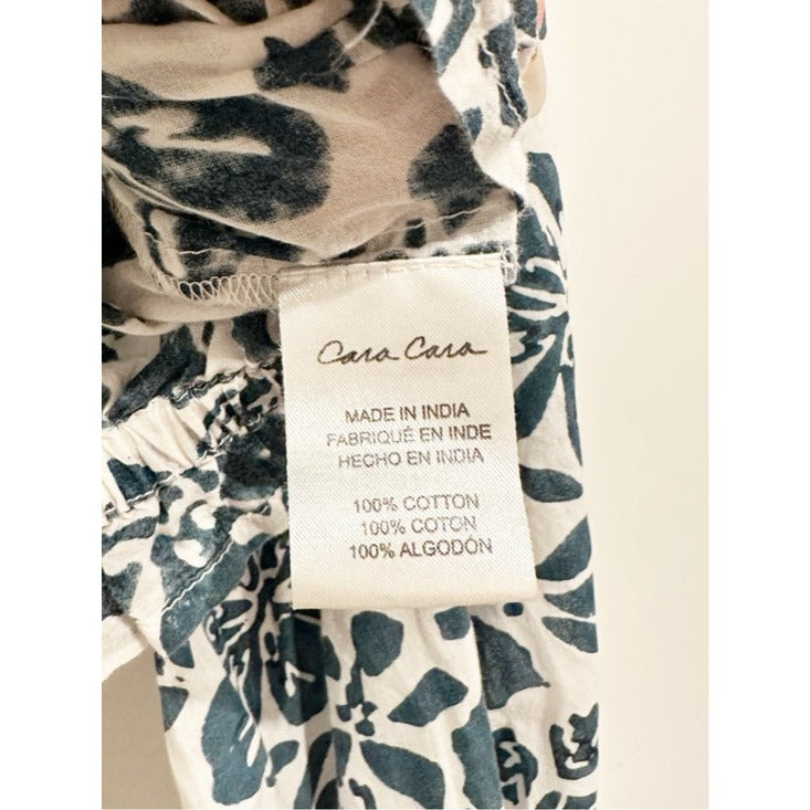 Perrin Top in Blue and White Floral - XL
