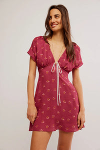 Everyone's Favorite Mini Dress in Earth Red Combo