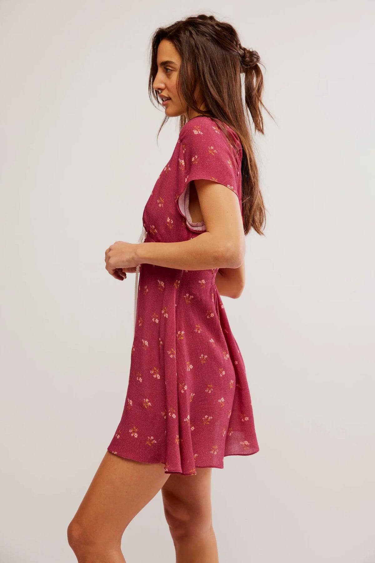 Everyone's Favorite Mini Dress in Earth Red Combo