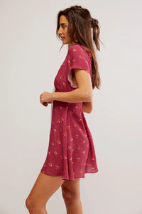 Everyone's Favorite Mini Dress in Earth Red Combo