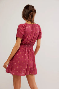 Everyone's Favorite Mini Dress in Earth Red Combo