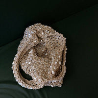 Casual Handmade Woven Hollow Beaded Shoulder Bag