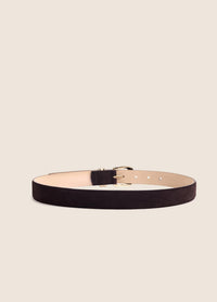 The Suede Jordan Belt in Chocolate Gold