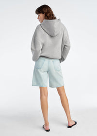 The Collegiate Embossed Hoodie in Heather Grey
