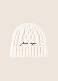 The Cable Beanie in Ivory