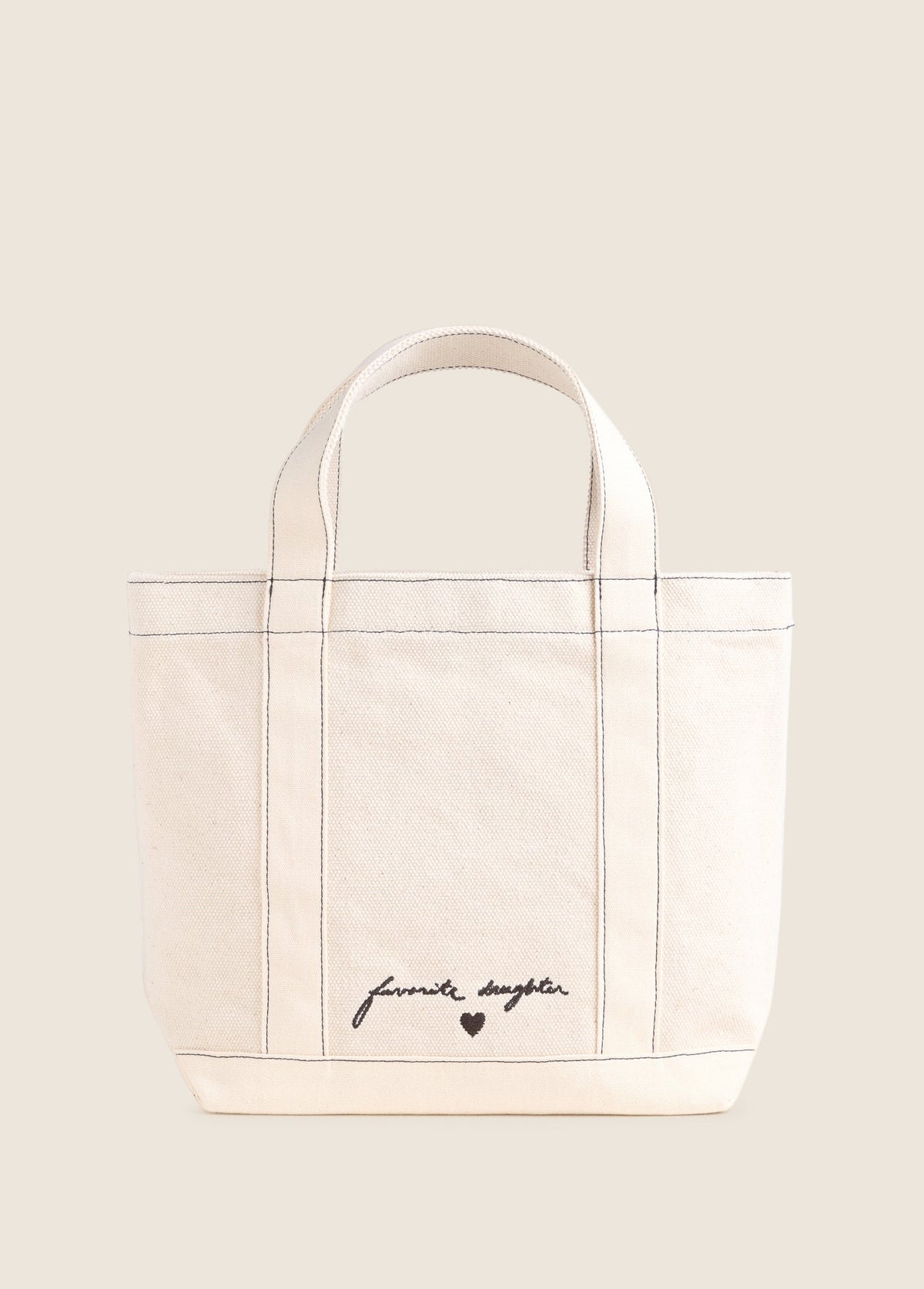 The Canvas Minnie Tote in Natural/Brown