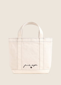 The Canvas Minnie Tote in Natural/Brown