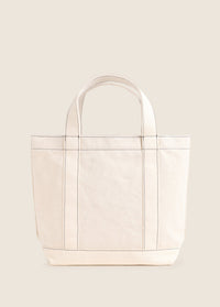 The Canvas Minnie Tote in Natural/Brown