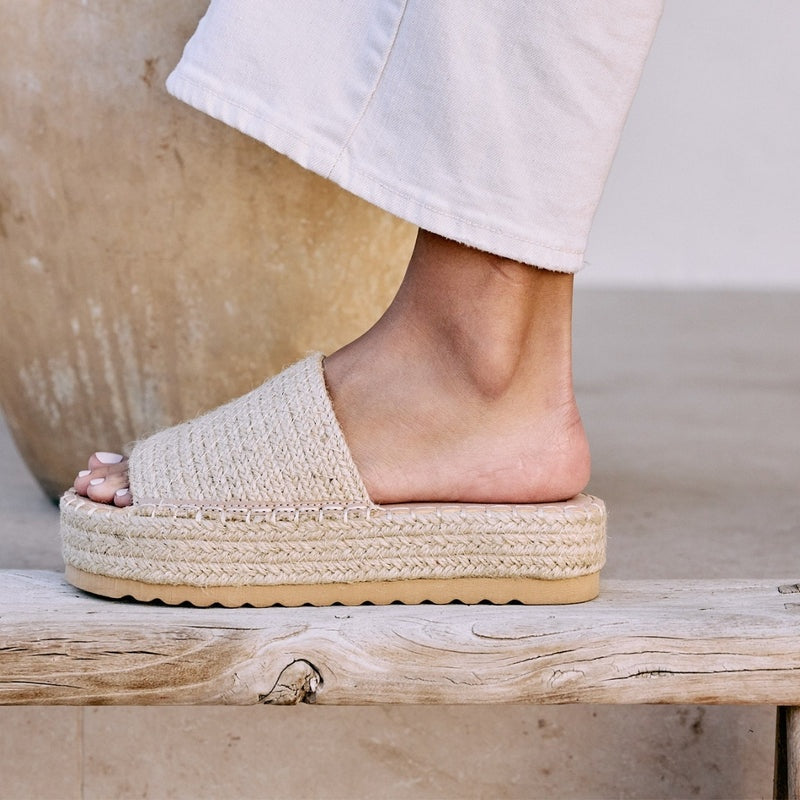 Del Mar Platform Sandal in Natural
