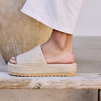 Del Mar Platform Sandal in Natural