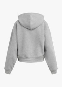 The Collegiate Embossed Hoodie in Heather Grey