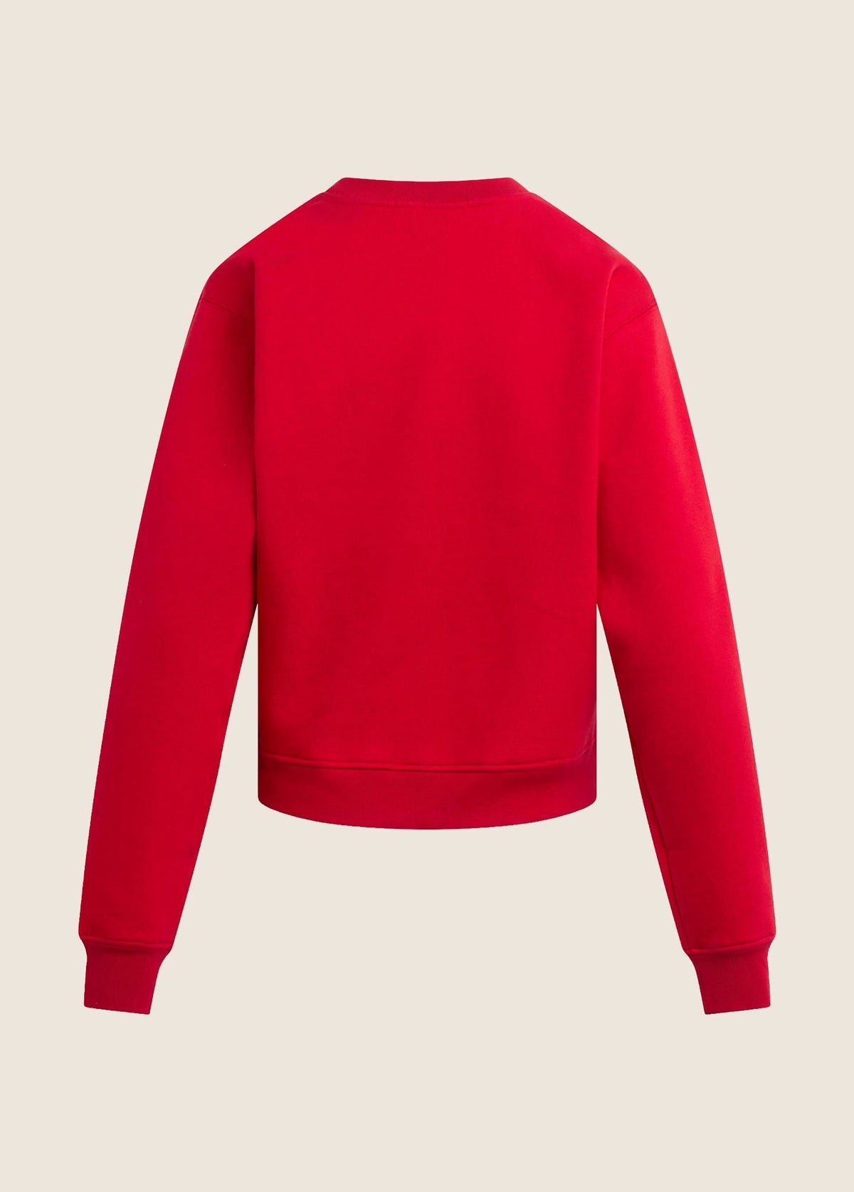 The Embroidered Favorite Daughter Heart Sweatshirt in Cherry/White