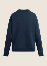 The Embroidery Collegiate Sweatshirt in Navy/White