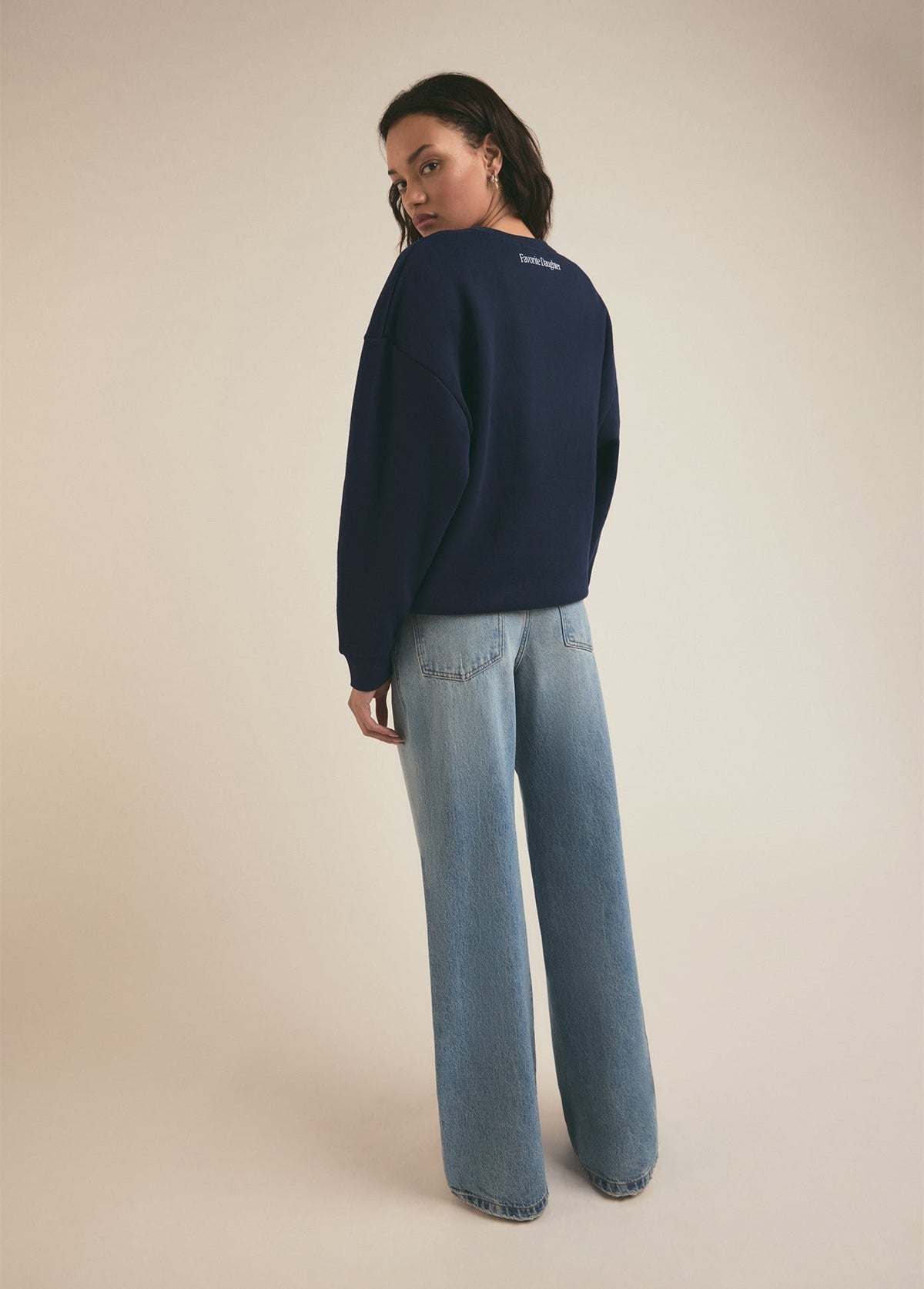 Favorite Sister Heart Logo Sweatshirt in Navy