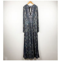 Cabaret Long Sleeve Maxi Dress Dark Combo