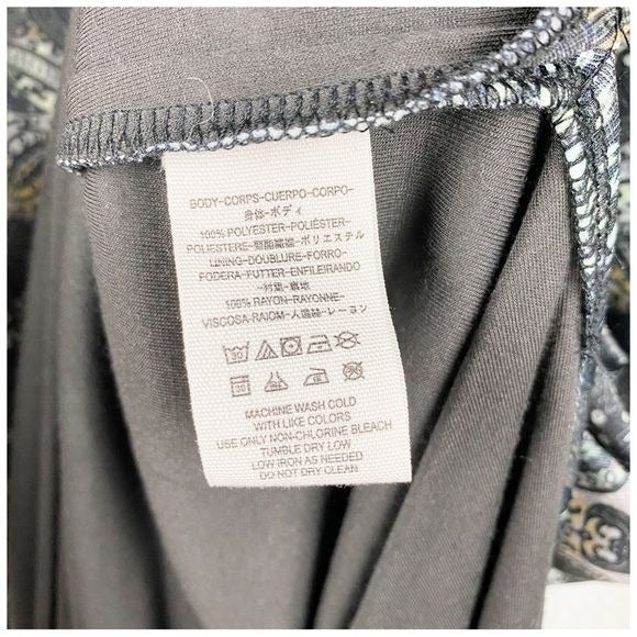 Cabaret Long Sleeve Maxi Dress Dark Combo