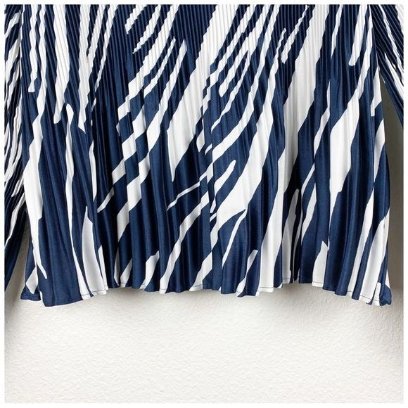 Zebra Pleated Blouse Size XS