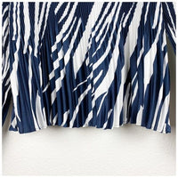 Zebra Pleated Blouse Size XS