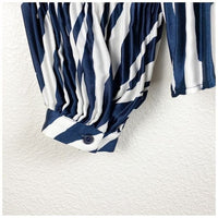 Zebra Pleated Blouse Size XS