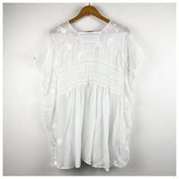 Hiedine Georgette Drama Poncho Top in White Size Medium