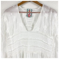 Hiedine Georgette Drama Poncho Top in White Size Medium