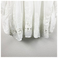 Hiedine Georgette Drama Poncho Top in White Size Medium