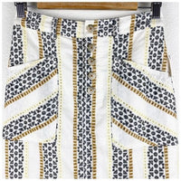 Quincy Eyelet Linen Blend Skirt Size 0