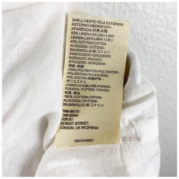 Quincy Eyelet Linen Blend Skirt Size 0