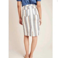 Quincy Eyelet Linen Blend Skirt Size 0