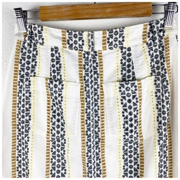 Quincy Eyelet Linen Blend Skirt Size 0
